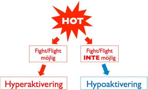 TRAUMA OCH HJÄRNAN Användningsberoende utveckling: Ju mer ett system används desto starkare blir det Larmet blir känsligare Underskott av adaptiva strategier Erfarenheter lagras som inre