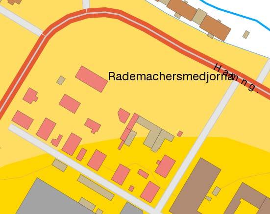 6 Figur 3.1 Utdrag från SGU:s jordartskarta. Mörkgul färg anger glacial lera, ljusare gul anger postglacial lera. Aktuella fastigheter markerade med rött. 3.2.