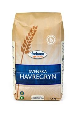 Uppgiftslämnare: Fazer Sweden AB, Fazer Kvarn Varumärke: Frebaco Kvarn Leverantörens artikelnummer: 4022 4018 Förpackningsstorlek: 1,5 kg Produktinformation Ingrediensförteckning: HAVREGRYN*.