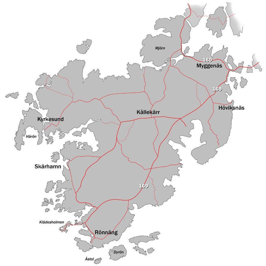 Ökning av antalet invånare från år 2017-2027 Delområden Norra Tjörn +554 invånare 16% ökning Myggenäs +626