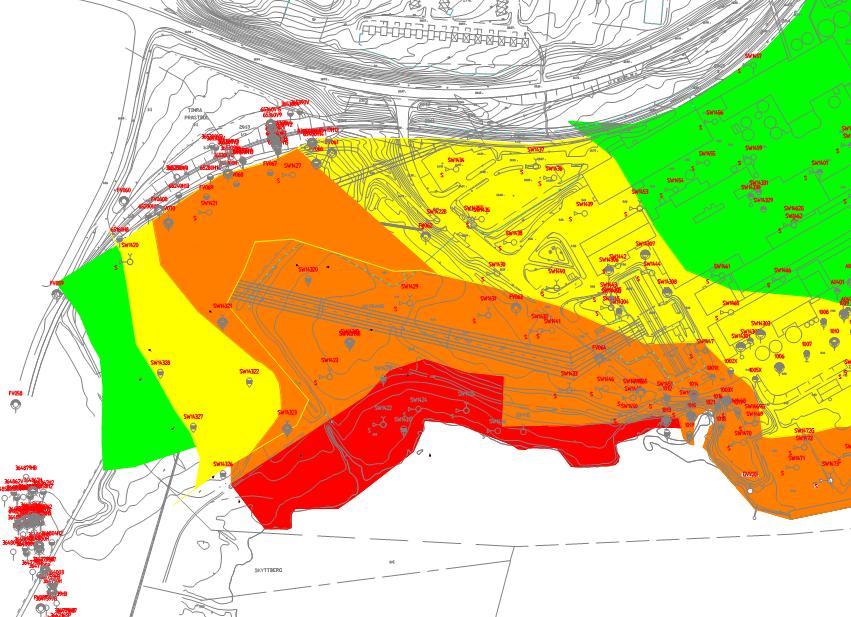 Figur 1.1. Bedömning av området enligt PM GENERALPLAN SCA ÖSTRAND, upprättad av Sweco 2015 02-27rev.