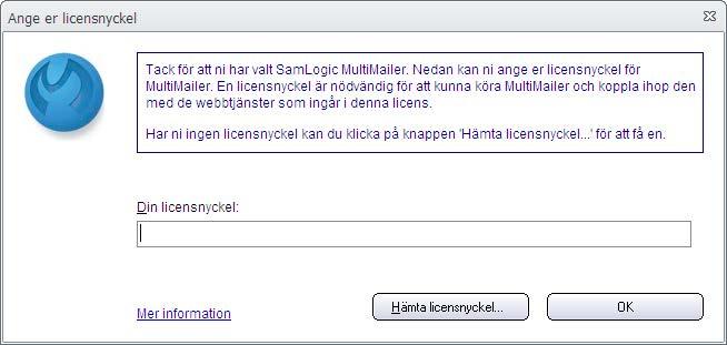 Från CD 1. Placera CD-skivan i CD-facket. 2. Välj MultiMailer i den meny som startas från CD-skivan. 3. Nu visar Windows dialogrutan User Access Control. Klicka på Ja. 4.