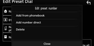hhöverföringen av telefonboksdata börjar. 3 Välj var du vill förinställa.