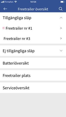 4.1.2 Skaderapporter på Tillgängliga släp Ikonen framför en tillgänglig släpvagn visar att en rapport har bifogats.