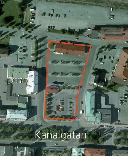 Aktuellt på gång: - Kv Perseus Kvarteret och parkeringen utgör e central lucka i stadsbilden där dagens fjärr- och regionbussar angör stadskärnan.