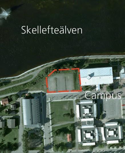 Campus Kv Teknologen Del av Campusområdet väster om biblioteket. Möjligt att bygga lokaler för utbildning idag.