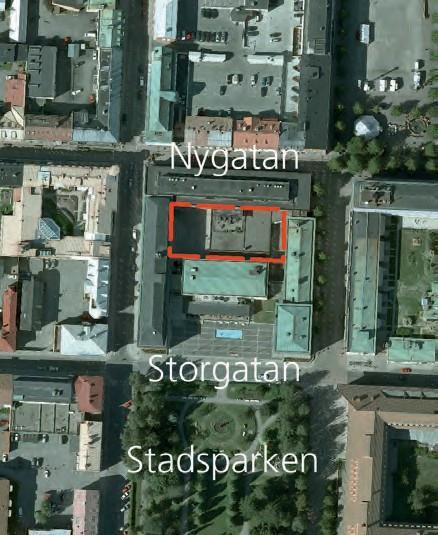 Kv Hjorten Innergården i kvarteret Hjorten, precis norr om Stadshotellet.