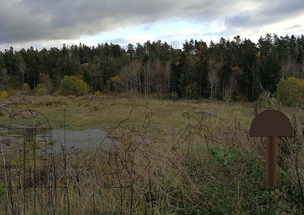 FRAMTIDA UTVECKLING Andra mindre platsbildningar kan i framtiden ljussättas med lägre pollare i samma serie som de stora svamparna.