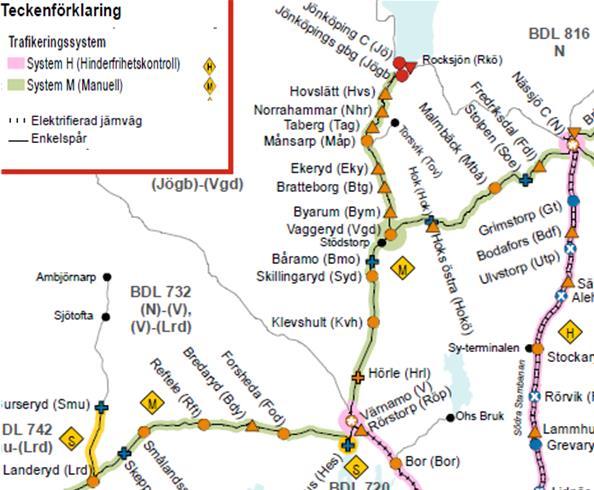 3.5 Järnvägsanläggningen och plankorsningen Trafikverket är infrastrukturförvaltare av banan, bandel 732, som är en icke elektrifierad, enkelspårig järnväg.