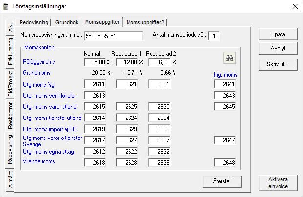 M O M S R A P P O R T M E D A V S T Ä M N I N G S U N D E R L A G Sida 1 Momsrapport med avstämningsunderlag Programmet räknar ut moms på dina transaktioner utifrån de momskonton, momssatser och