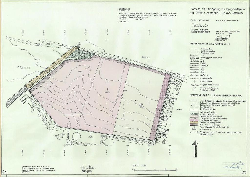 Ö4 i Örtofta - Utvidgning av byggnadsplan för Örtofta samhälle i Eslövs kommun, antagen 1976, (Lantmäteriets planbeteckning är: 12-ÖRT-127).