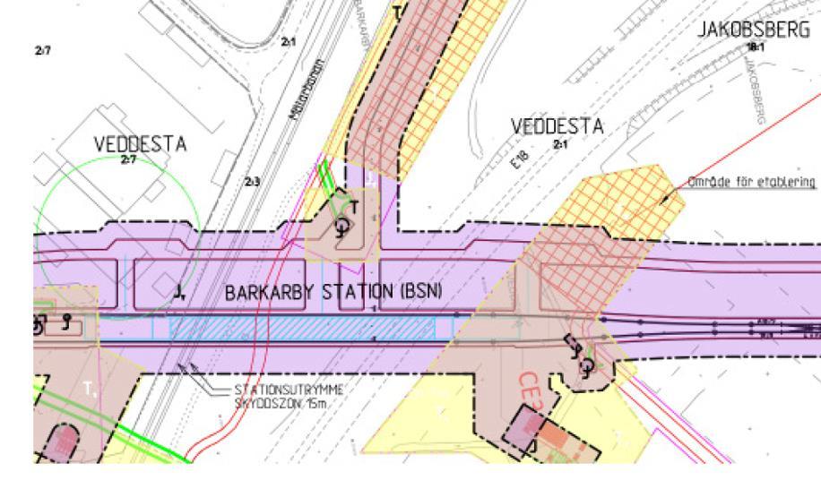 15 (18) Planerad Tunnelbana Förutsättningar En ny tunnelbanestation är planerad inom eller strax norr om detaljplaneområdet.