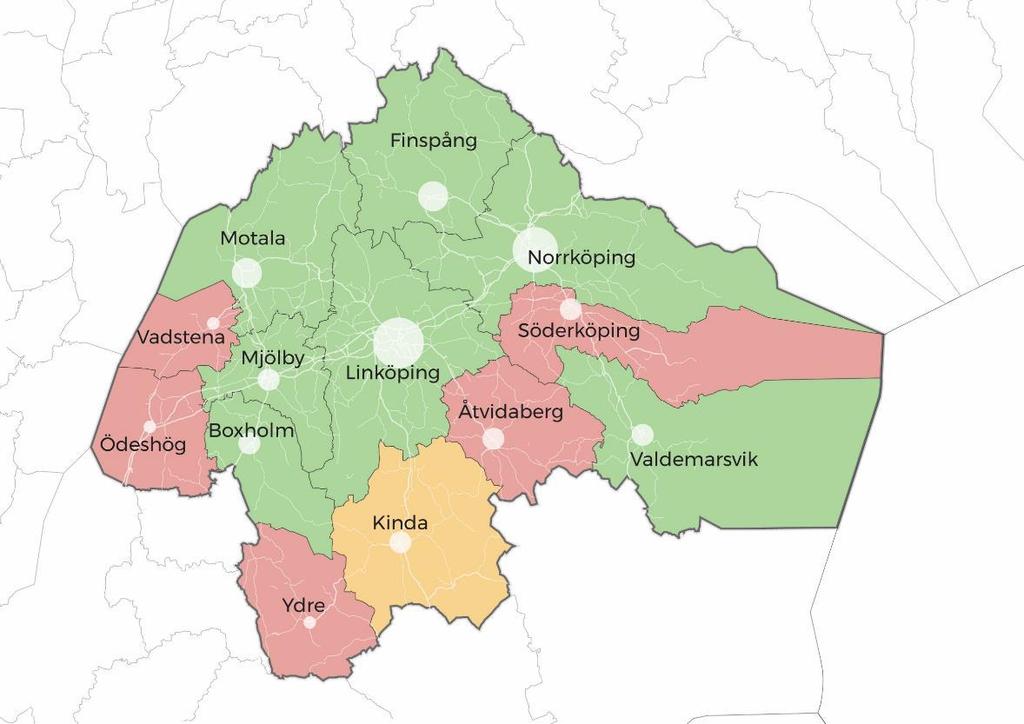 Kommuner som har kommunala mål tydligt kopplade till intersektionell jämställdhet 65 Fler kommuner har mål