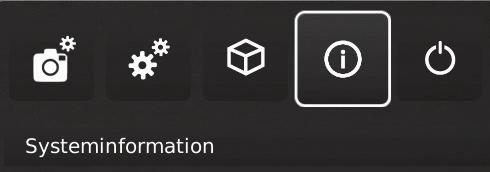 Verificér systemopdateringen ved at checke om applikationsversionen (vist i opsætningsmenuen - Info - System Information) matcher versionsnummeret på systemopdateringsfilen.
