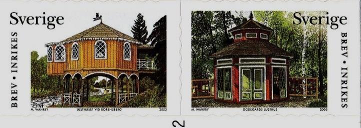 I september 2014 skickade Gunnar Dahlstrand ett email till Häftessamlarna att han hittat stämplade frimärken från SH10 Våra Lusthus där de små svarta strecken var ersatta med svarta pixlar.