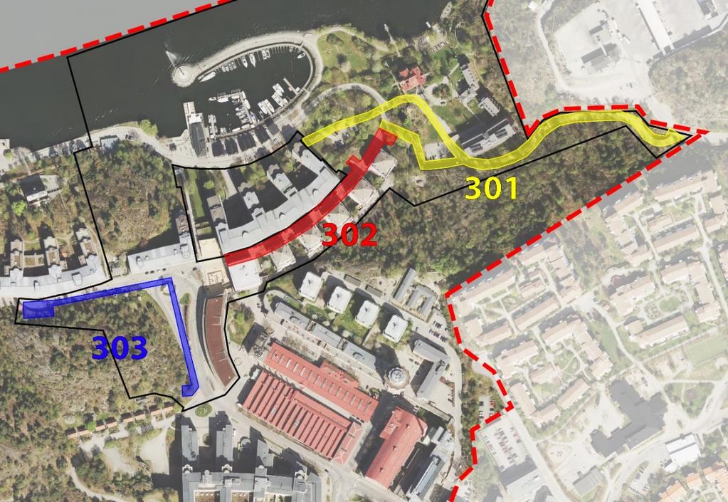 5 (9) Bild 3 Delentreprenad 301-303 samt detaljplanegräns