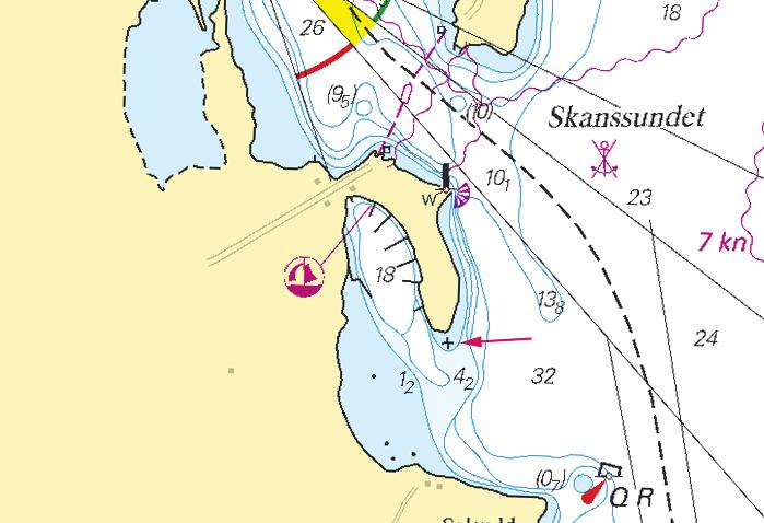 5 Islet Getfoten 59-22,8N 18-21,5E Strait of Oxdjupet 59-23,9N 18-26,4E Bay of Saxarfjärden 59-26,3N 18-28,1E Sandhamn 59-17,4N 18-54,8E Island of Biskopsö 59-06,2N 18-43,4E Bay of Ingaröfjärden
