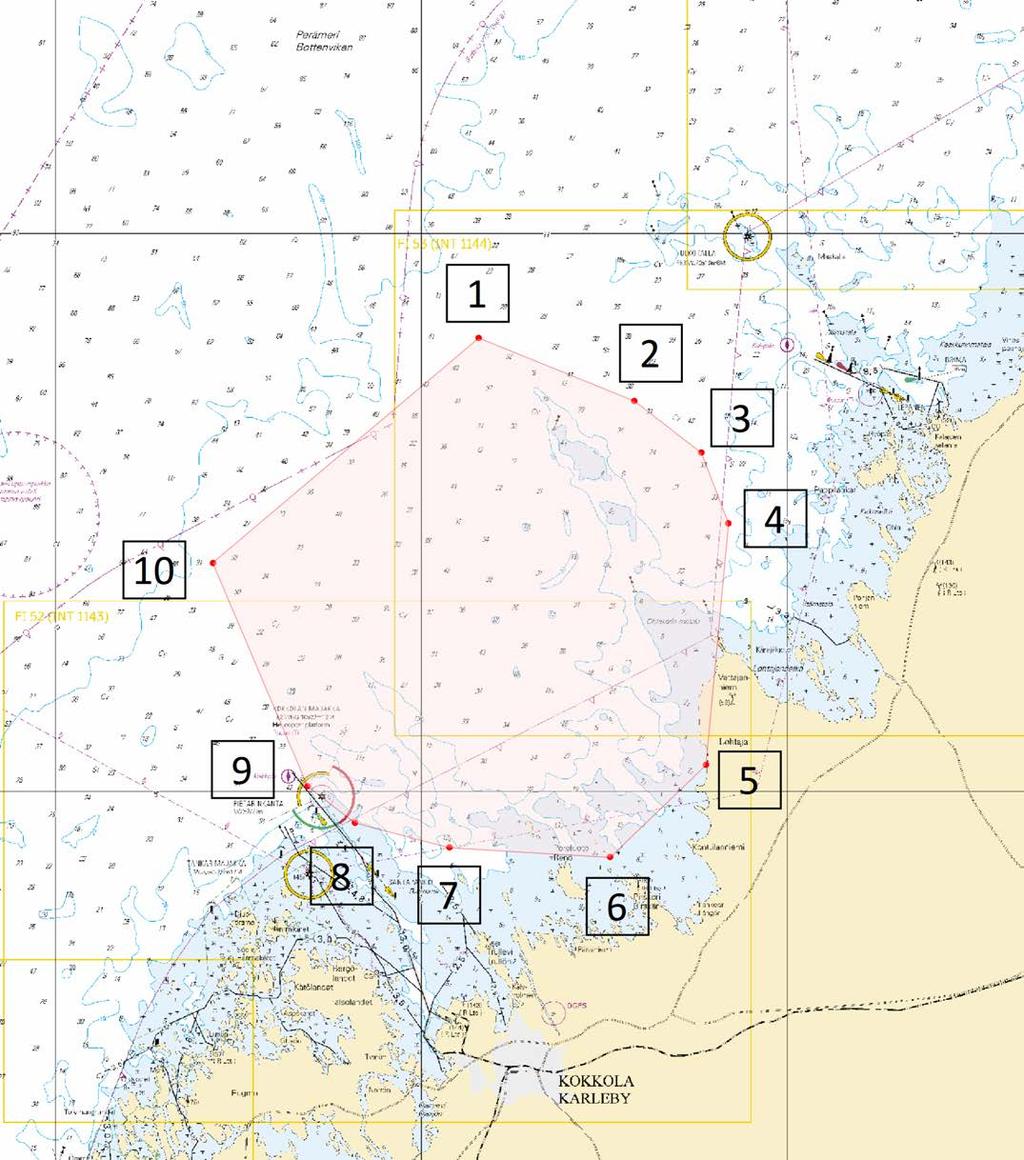 Kuva viitteeksi, karttaotteet ei merikartan mittakaavassa / Bild för referens, kortutdrag inte i sjökortets skala / Image for reference, chart extracts not to scale of chart (