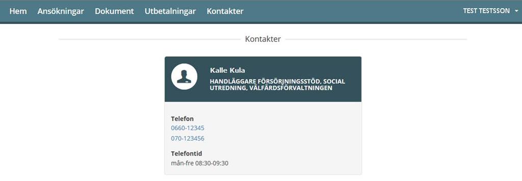 13 Kontakter Du kan se kontaktuppgifterna till din handläggare.