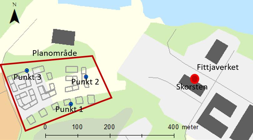 Tabell 1. Planerade höjder ovan mark för de hus där receptorpunkterna placerats.