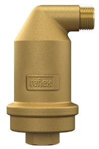 Reflex Exvoid T Automatisk avluftare Tar effektivt bort luft och andra gaser ur värme, solvärme eller kylsystemet automatiskt, både under normal drift och vid påfyllning. Tillverkad i mässing.