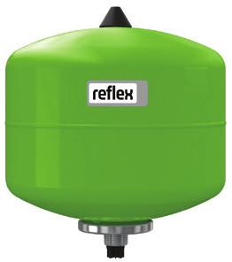 refix DD och flowjet Tryckklass: Max 10 bar, 5 bar Arbetstemperatur: Max 70 C Membran: Fast gummibälg Refix DD används i första hand för att ta upp expansion och tryckslag i varmvattenanläggningen.