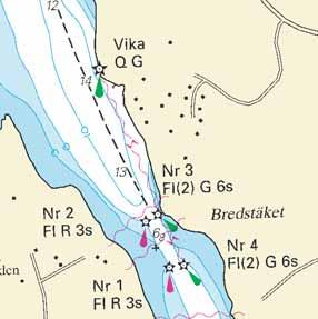 Nr 192 10 Range: W 5,8M, R 4M, G 3,2M Structure: White lighthouse Sectors: Dk-162,2-G-190,6-W-208,7-R-246,6-Dk-302,3-R-321,3-Dk-341,2-G-018,4-W- 021,5-R-042,4-Dk Insert Styrmannen Fl WRG 3s
