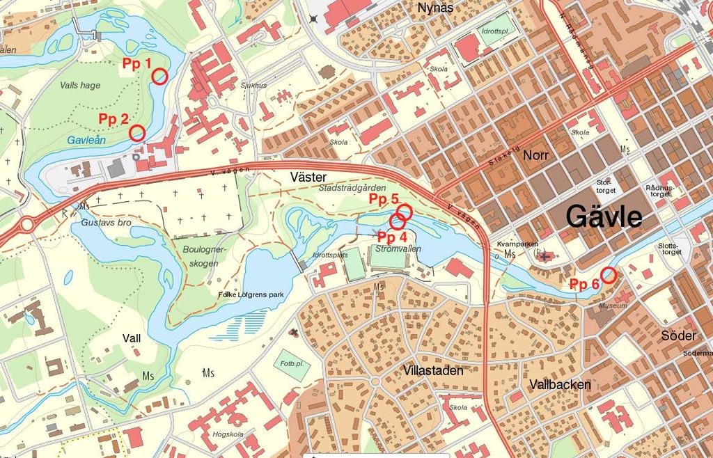 Provtagningsområde Preliminära provpunkter hade för 2016 års provtagning (Herrmann 2016) föreslagits av Daniel Segerlind på Ecocom.