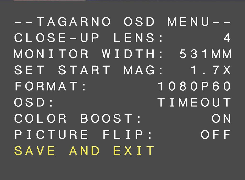 BETJENING ON SCREEN DISPLAY (OSD) (2/3) Når mikroskopet er tilsluttet, informeres du om den angivne enheds serienummer (SN), version og opløsning. 1.