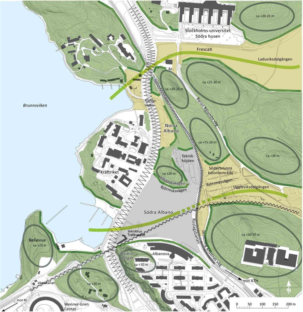 5 KONSEKVENSER 5.1 Stads- och landskapsbild I detta avsnitt beskrivs stads- och landskapsbildsvärden samt konsekvenser för stads- och landskapsbild.