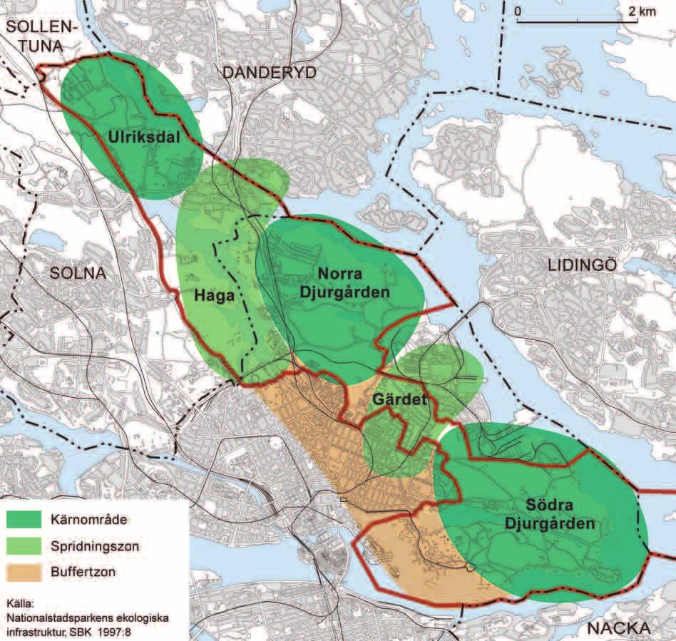 5.3 Naturmiljö Förutsättningar Nationalstadsparken Planområdet ligger inom Nationalstadsparken.