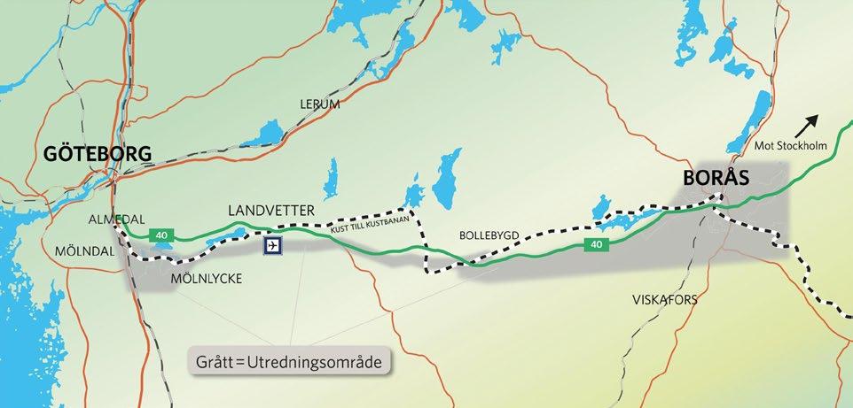 Sammanfattning Bakgrund Trafikverket planerar en dubbelspårig järnväg för höghastighetståg och snabba regionaltåg mellan Göteborg och Borås.
