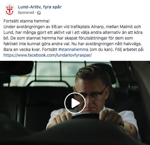 Facebook & Instagram, 19/10 VAD VI MÄTER ANTAL RÄCKVIDD (ANTALET PERSONER SOM SETT MATERIALET MINST EN GÅNG) 71 997 LÄNKKLICK (ANTALET GÅNGER NÅGON KLICKAT PÅ LÄNKEN TILL WEBBSIDAN) 52