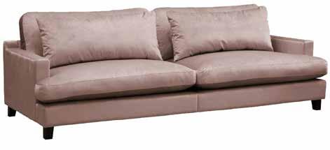 3,5-sits soffa, sammet Meda dusty pink, B262