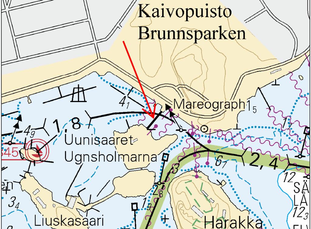 2 31-2016 I Suomenlahti Finska viken Gulf of Finland *317.(T) 18, 191 A,B/626/626.1 Suomi. Helsinki. Uunisaarensalmi suljettu. Kävelyponttonisilta. Finland. Helsingfors. Ugnsholmssundet stängt.