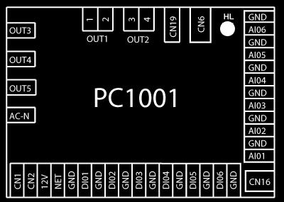fläktmotor (230 VAC) 5 OUT5 Styrsignal - används ej (230 VAC) 6 AC-N Nolledning (230 VAC) 7 CN1 / CN2 Matningsspänning (12 VAC) 8 NET/GND/12V Displaykontroller 9 DI01/GND Extern On/Off-switch