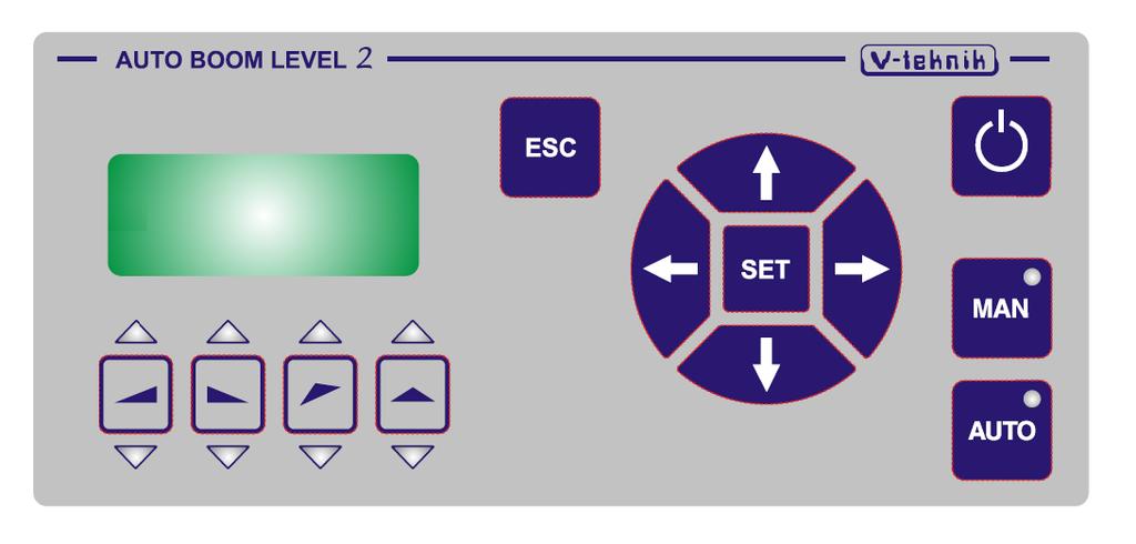 AUTO BOOM LEVELING ABL G2 Sidan 12 av 40 Funktionsbeskrivning Terminal Orientering K1 K2 L1 K3 L2 K4 5 6 7 8 A B 9 K10 Lysdioder (Grön pil) A & B - Hydraulik indikering Det finns två separata