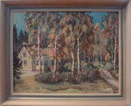 Det är morfar John Ågrens föräldrahem, i Aspenstorp alldeles intill huset på högra bilden som de byggde omkring 1922. Det äldre huset är numera rivet.