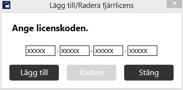 4. Ändra inställningarna på den interaktiva whiteboardtavlan Lägga till eller radera din fjärrlicens Detta avsnitt förklarar hur du aktiverar den fjärrstyrda whiteboardsessionen genom att lägga till