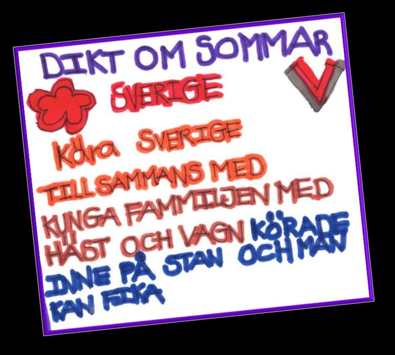 skriva Dikter Martina Mikael Dikt om Sverige Sverige är ett land som vi människor bor i. Vi lever i ett fritt land där alla har rättigheter och skyldigheter.