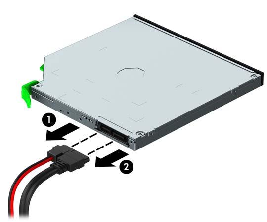 Ta bort en 9,5 mm optisk enhet av Slim-modell 1. Ta bort eller skruva loss säkerhetsenheter som hindrar datorn från att öppnas. 2. Ta bort alla flyttbara medier, t.ex.