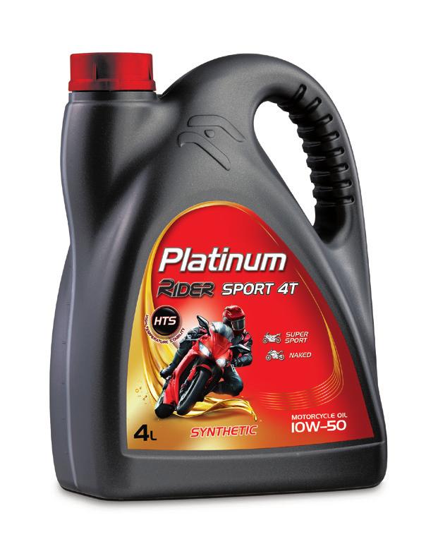 PLATINUM RIDER SPORT 4T 10W-50 Helsyntetisk olja för sportmotorcyklar.