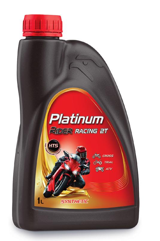 PLATINUM RIDER RACING 2T Helsyntetisk olja avsedd för moderna tvåtakts-motorcykelmotorer.