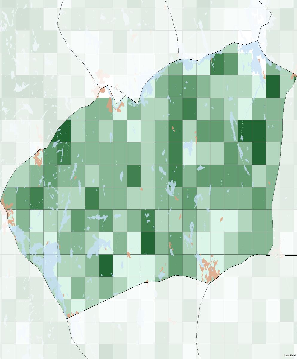 Foderproducerande ungskog i området -rutstorlek 900 ha, av arealen Utveckling av den foderproducerande ungskogsarealen (hektar) 12000 10000 8000 6000