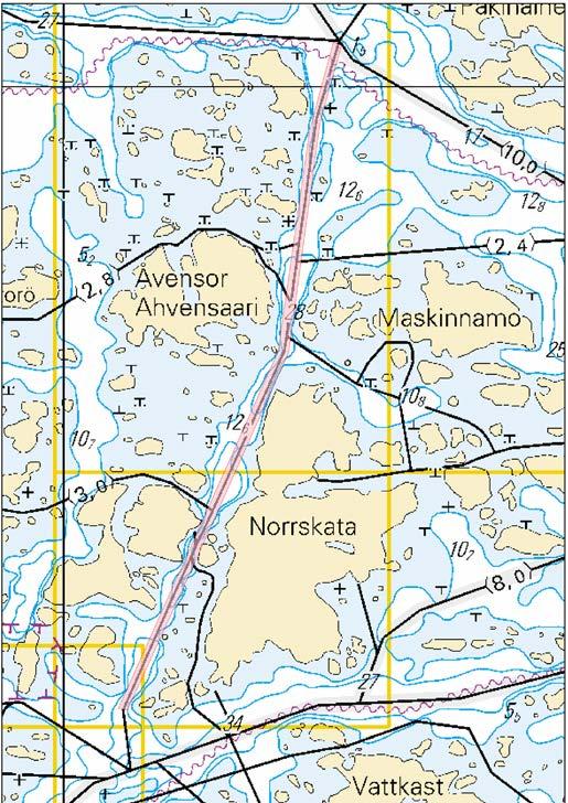 Kuva viitteeksi, karttaotteet ei merikartan mittakaavassa / Bild för referens, kortutdrag inte i sjökortets skala / Image for reference, chart extracts not to scale of chart ( FTA,