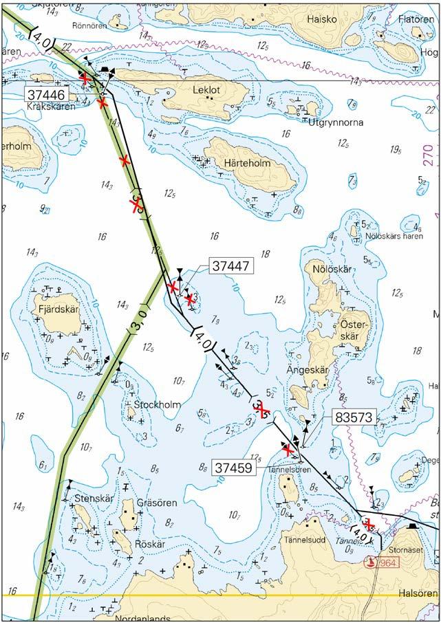 Kuva viitteeksi, karttaotteet ei merikartan mittakaavassa / Bild för referens, kortutdrag inte i sjökortets skala / Image for reference, chart extracts not to scale of chart ( FTA, Turku/Åbo 2018 )