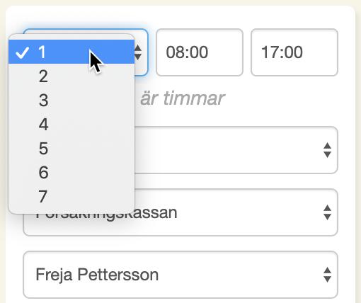 Schemaläggning i grundschema Att skapa pass fungerar på liknande sätt i grundschema som i kalendern och i rapporten.