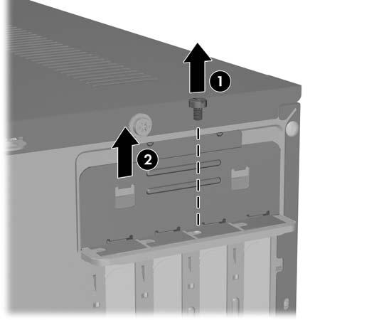 Installera ett expansionskort Datorn har en PCI-expansionsplats som standardutrustning och som rymmer ett expansionskort som är upp till 17,46 cm långt.