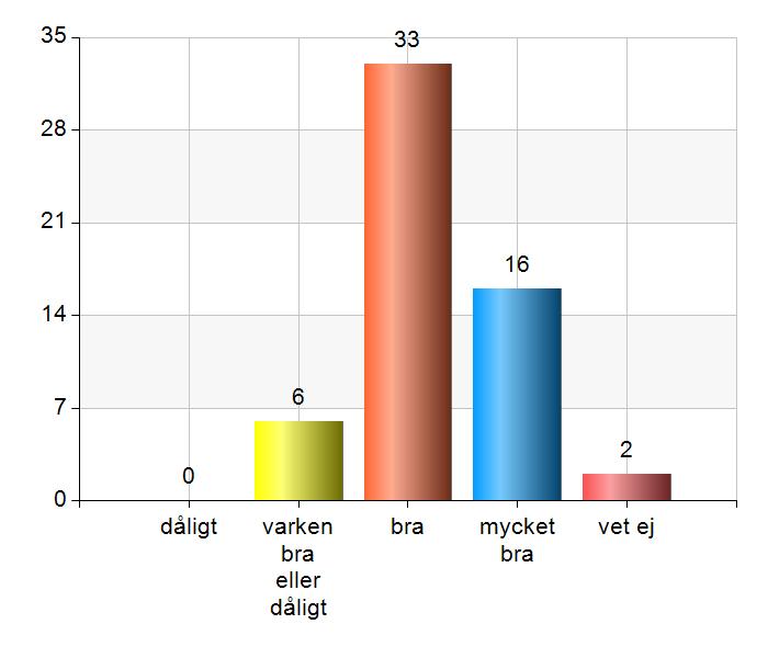 Sida 15 (18) Vad är din bedömning av efterföljande mingel och mat?