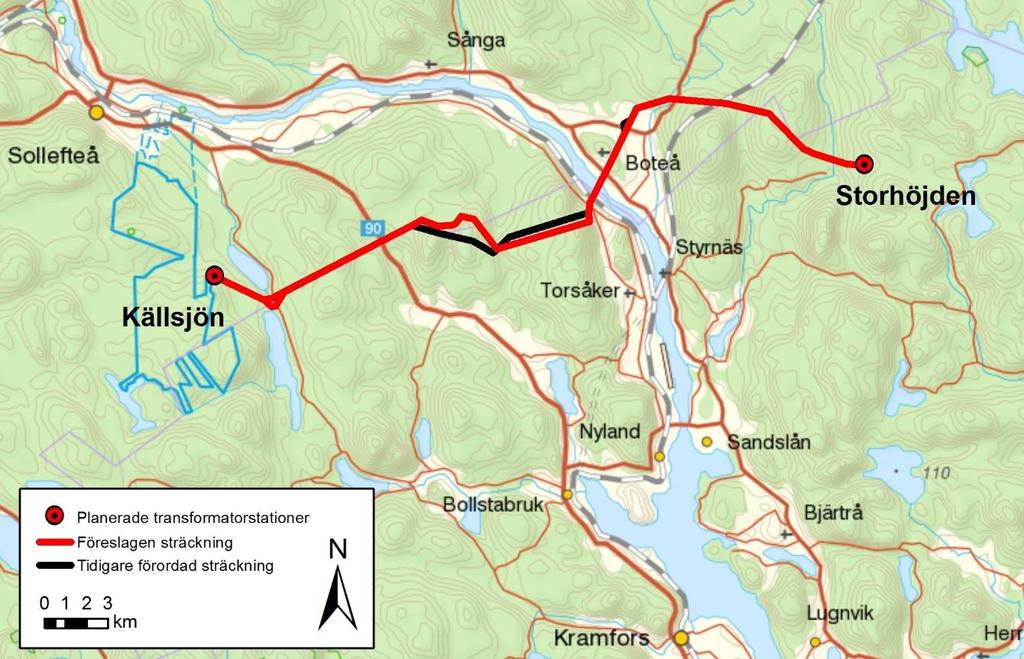 2 Alternativ För kraftledningar finns de tekniska konstruktionerna luftledning och markförlagd kabel. E.